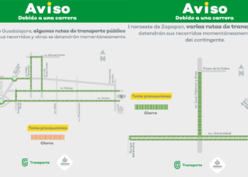 Modificarán rutas de transporte público el domingo