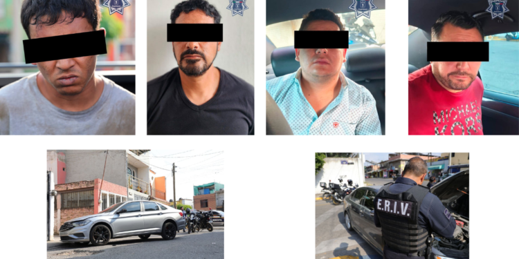 Cuatro Detenidos y Aseguramiento de Vehículos y Droga en Operativos de la Policía de Zapopan