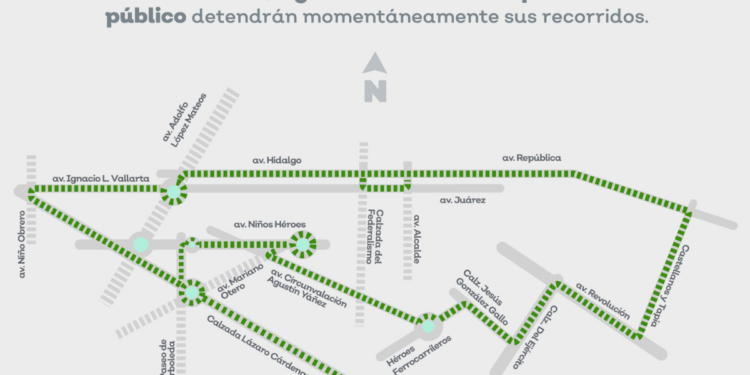 Debido a una carrera deportiva en el Área Metropolitana de Guadalajara, varias rutas del transporte público detendrán su recorrido