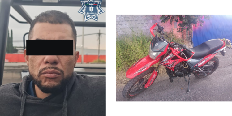 Detienen a hombre a bordo de motocicleta con reporte de robo en Zapopan durante el Operativo Jaguar