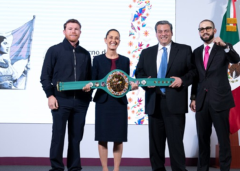 Presidenta Claudia Sheinbaum anuncia clase de box más grande del mundo; “Canelo” Álvarez difundirá este evento deportivo