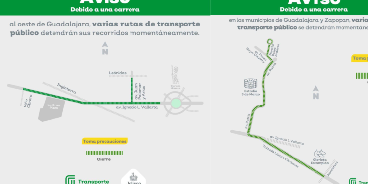 Debido a 3 carreras el domingo algunas rutas del transporte público modificarán sus recorridos y otras se detendrán momentáneamente