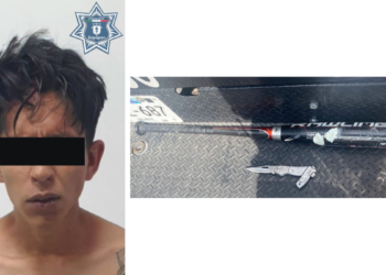 Detienen en Zapopan a hombre armado con bat y cuchillo por amenazas y daños a vivienda
