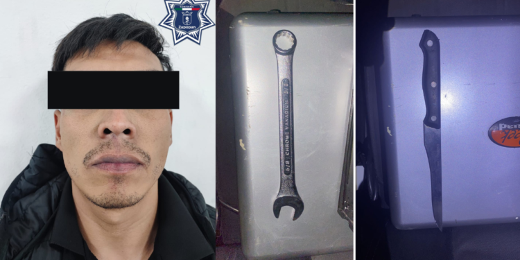 Detienen a Hombre por presunto Robo en Negocio de Banquetes en la Colonia Tepeyac