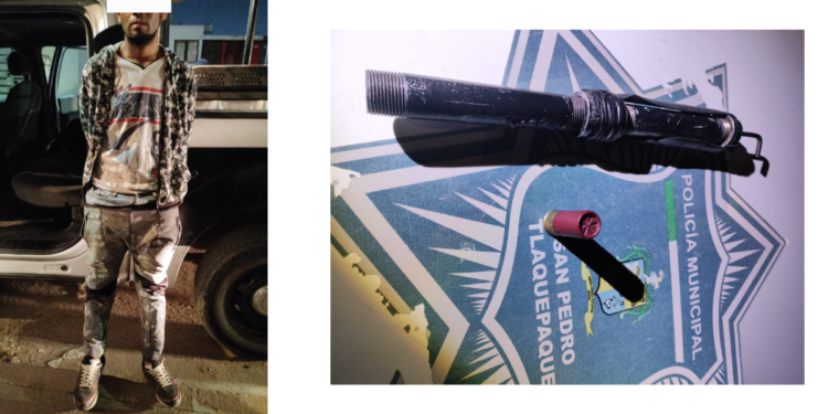 Detienen a hombre con arma de fabricación ilícita en Parques de la Victoria