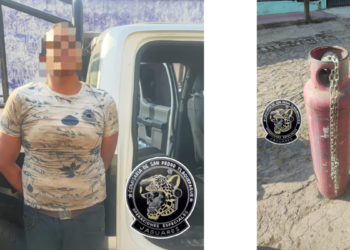 Detienen a sujeto tras intentar robar cilindro de gas en Tlaquepaque