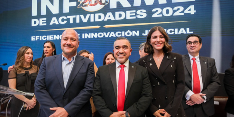 Acompaña Enrique Alfaro a Daniel Espinosa Licón en su Informe de Actividades 2024 como titular del Poder Judicial; destacan avances en la impartición de justicia en Jalisco
