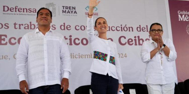 Presidenta Claudia Sheinbaum da banderazo de salida al inicio de la construcción del Parque Ecoturístico “La Ceiba” en Palenque, Chiapas