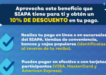 Invita SIAPA a pagar estimado anual 2025