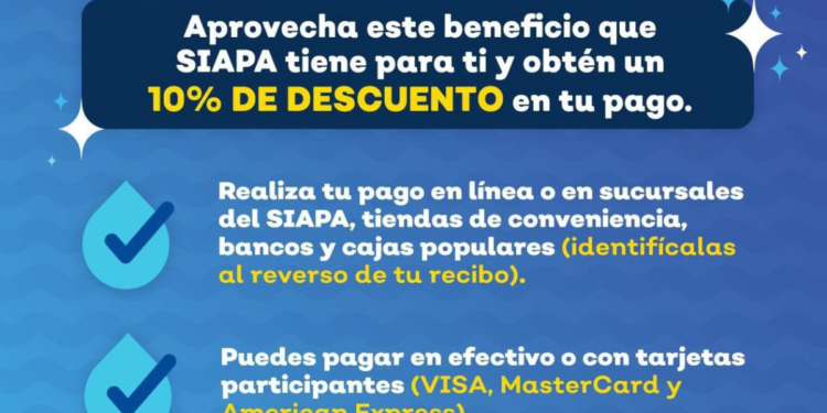 Invita SIAPA a pagar estimado anual 2025