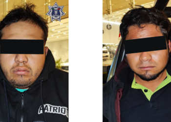 Dos detenidos por robo de instalación eléctrica en comercio; aseguran vehículo implicado