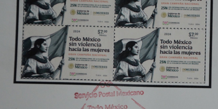Realizan cancelación de estampilla postal conmemorativa ‘Todo México sin violencia hacia las mujeres’, en Guadalajara