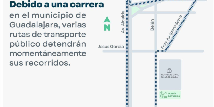 Informa Setran sobre modificaciones en rutas del transporte público en Guadalajara y Zapopan
