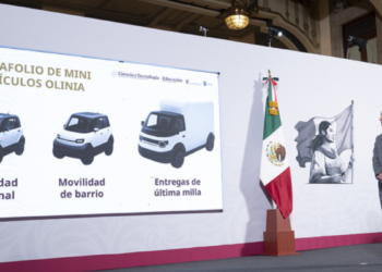 Presidenta Claudia Sheinbaum presenta Olinia, primera armadora mexicana de mini vehículos eléctricos desarrollados en México