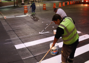 Renueva Gobierno de Jalisco señalamiento vial de la Glorieta de La Minerva