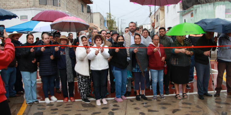 Se inauguró la pavimentación de la calle José María Morelos en San Agustín