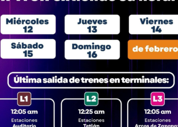 Extienden horario de Mi Macro Calzada y Mi Tren por celebración del 483 aniversario de la Fundación de Guadalajara