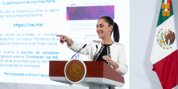 “Estamos todos desde abajo, cambiando al Poder Judicial”: Presidenta destaca importancia de la elección del próximo 1 de junio