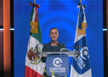 Presidenta invita a empresarios y empresarias a fortalecer el Plan México durante la 81 Asamblea Anual de la CAINTRA Nuevo León