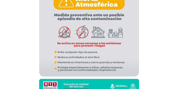 Activa Semadet Alerta Atmosférica en Zapopan por incendio en Bosque El Centinela