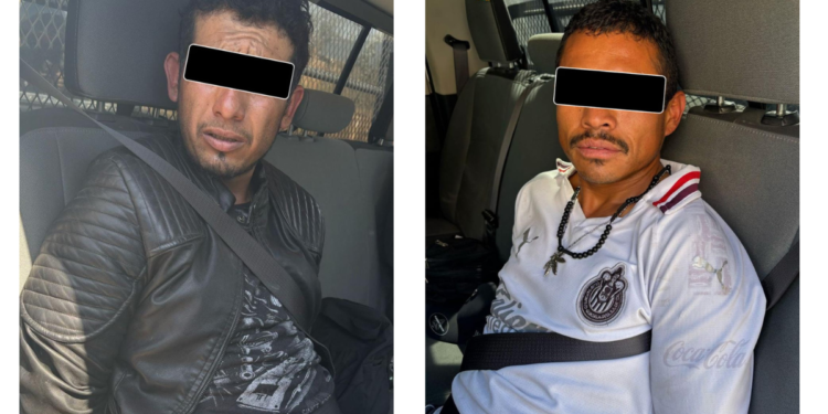 Policías del Escuadrón Motorizado Jaguares arrestaron a dos hombres con presunta arma de fuego