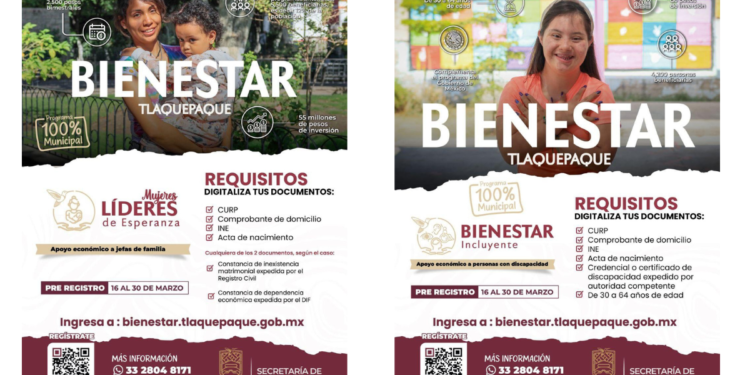 Abre preregistro a programas sociales de Bienestar de Tlaquepaque