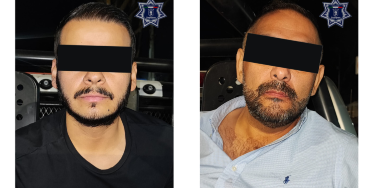 Dos masculinos detenidos y vehículo asegurado por presunta agresión física a elemento de ésta Comisaría en servicio