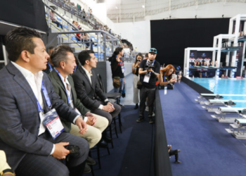 Asiste Pablo Lemus, Gobernador de Jalisco, a la Copa Mundial de Clavados Guadalajara 2025