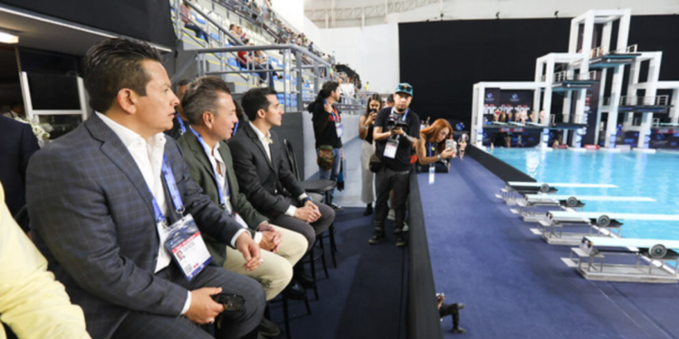 Asiste Pablo Lemus, Gobernador de Jalisco, a la Copa Mundial de Clavados Guadalajara 2025