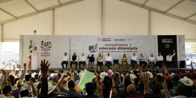 En Zinapécuaro, Michoacán, Presidenta da banderazo de salida a Cosechando Soberanía para aumentar la producción alimentaria en México