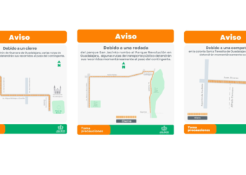 Ajustará Setran rutas de transporte público por eventos deportivos y cierres viales en Guadalajara