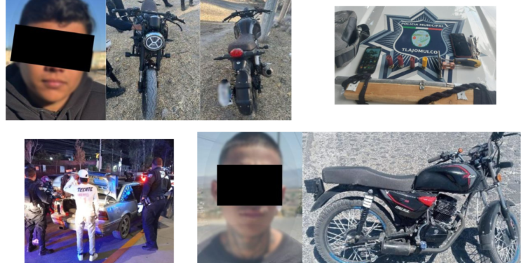 Policía de Tlajomulco detuvo a 65 personas, 25 por diversos delitos y a otras 40 por faltas administrativas; fueron recuperados 29 vehículos y motocicletas con reporte de robo o alteración en números de serie