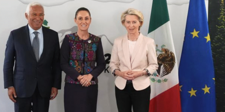 En G7, dialoga Presidenta Claudia Sheinbaum sobre actualización del acuerdo comercial entre México y la Unión Europea