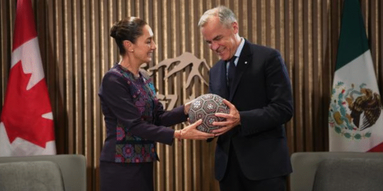 Valoramos mucho la relación con Canadá en lo comercial, cultural y en amistad: Presidenta en reunión con primer ministro Mark Carney, en G7