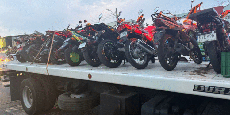 Retiran 123 motocicletas irregulares en Operativo Metropolitano