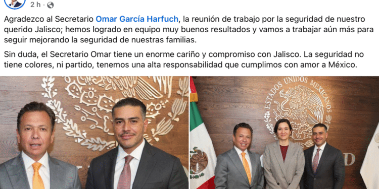 Refuerzan Gobierno de Jalisco y Gobierno de México coordinación en materia de seguridad para el estado