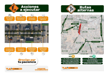 En operación contraflujo vial en Av. Adolf B. Horn por obras de renovación