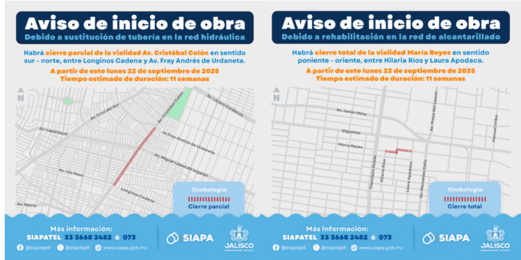 Sustituirá SIAPA líneas de agua potable y alcantarillado sanitario en Guadalajara para incrementar su vida útil