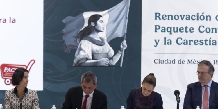 Presidenta Claudia Sheinbaum y empresarios firman renovación del Pacic para mantener la canasta básica en 910 pesos