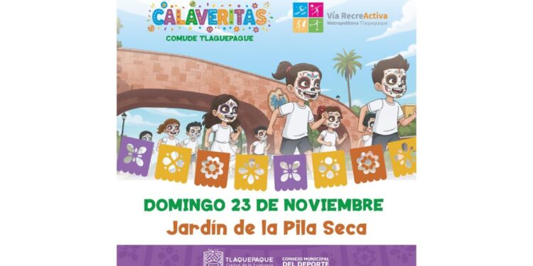 Tlaquepaque vivirá una fiesta de luz y tradición con su primera carrera infantil «Calaveritas»