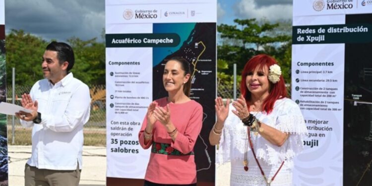 Presidenta Claudia Sheinbaum encabeza inicio de obra de “Agua para Campeche” para garantizar derecho al agua potable