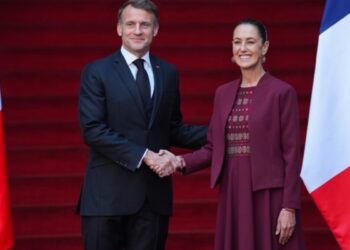 Recibe Presidenta Claudia Sheinbaum a su homólogo de Francia, Emmanuel Macron en Palacio Nacional