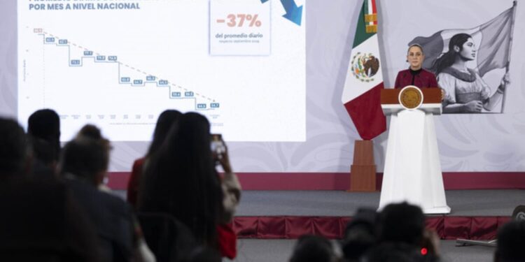 Homicidios dolosos disminuyen 37% de septiembre 2024 a noviembre 2025; es el noviembre más bajo desde 2015: Presidenta Claudia Sheinbaum