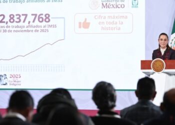 Empleo afiliado al IMSS registra nuevo récord histórico con 22 millones 837 mil 768 puestos de trabajo al 30 de noviembre de 2025