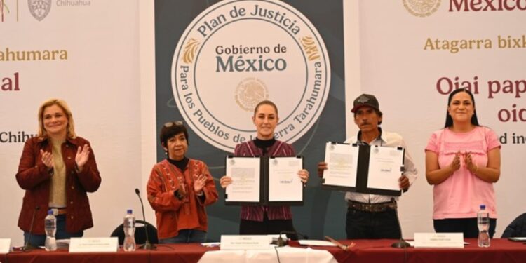 “Es justicia territorial”: Presidenta encabeza entrega de más de 3 mil hectáreas de la Sierra Tarahumara de Chihuahua al Pueblo Ódami