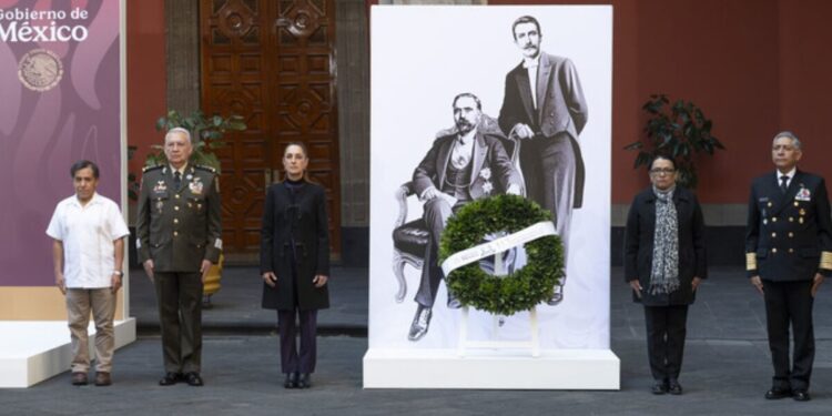 Presidenta Claudia Sheinbaum encabeza conmemoración del 113 aniversario del magnicidio de Francisco I. Madero y José María Pino Suárez