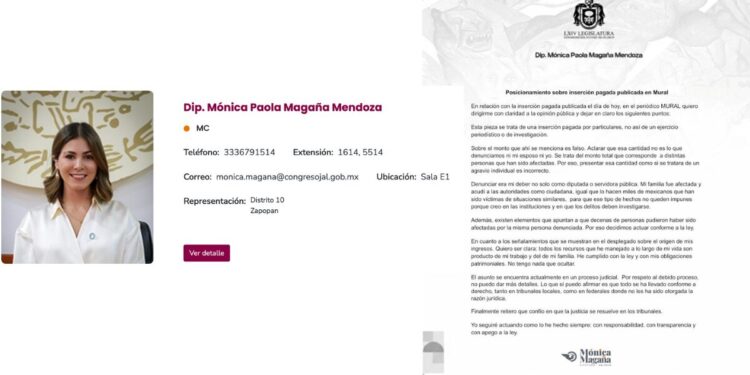 Cuestionan uso de imagen institucional en pronunciamiento personal de diputada local en Jalisco