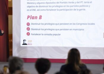 Presidenta enviará Plan B de Reforma Electoral para disminuir privilegios en congresos locales, municipios y fortalecer la consulta popular