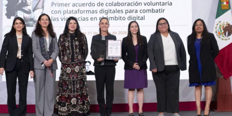 Gobierno de México firma acuerdo de colaboración voluntaria con Google, Meta y TikTok para combatir violencia digital contra las mujeres